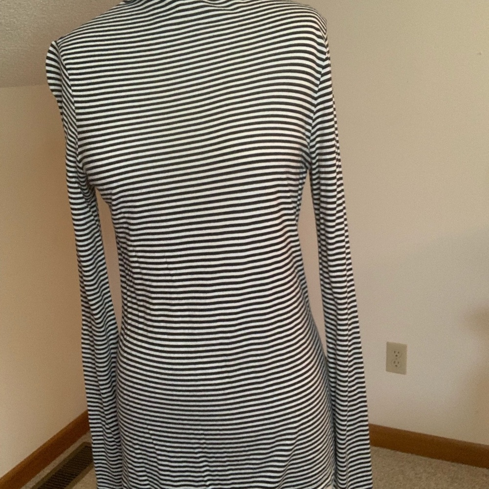 Striped turtle neck sweater